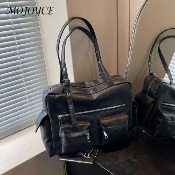 Women PU Leather Handbag Adjustable - Image 5