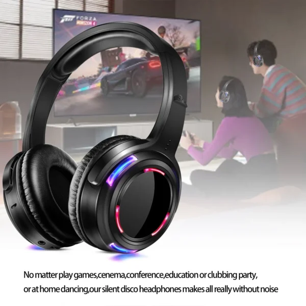 Wireless Headphone Headset with Led Flashing Light - Image 2