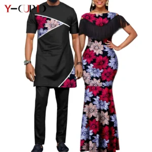 African Dresses for Women Matching Couple Outfits