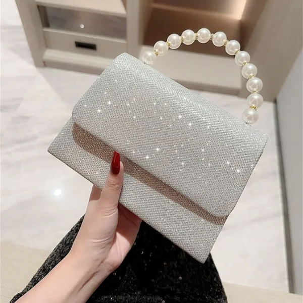 Luxury Purse Gold Bright Silk Evening Bag Women