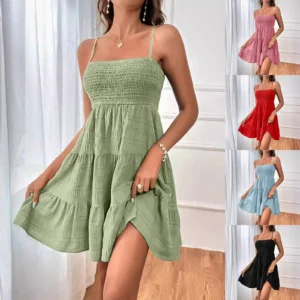 Women Short Dress Sleeveless Summer