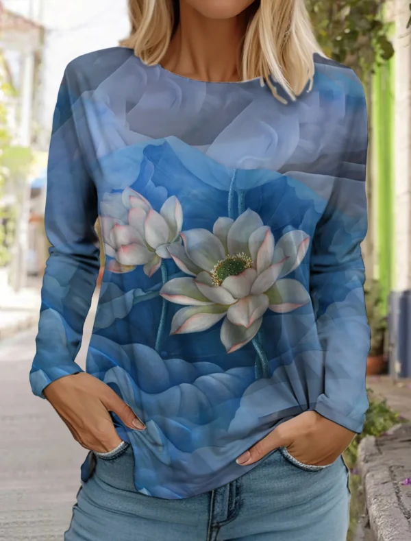 women's fashion  print t-shirt - Image 3