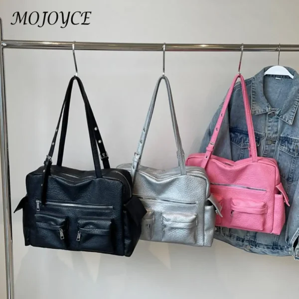 Women PU Leather Handbag Adjustable - Image 4