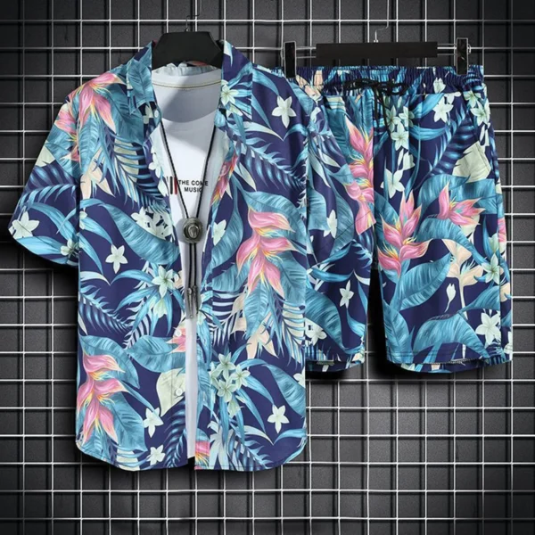 Printing Mens Summer Set 2pc Casual