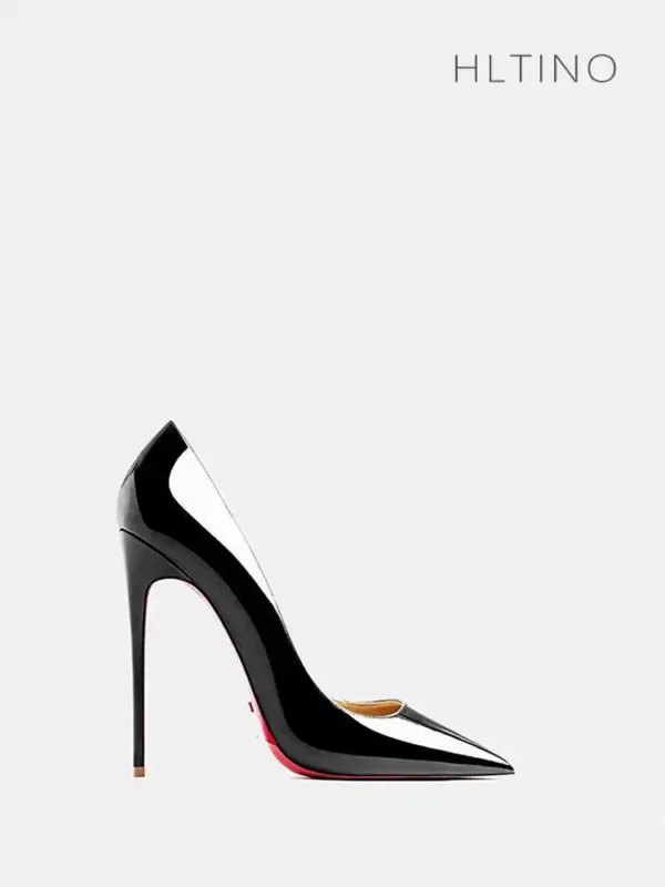 Women's heels  trend Leather Luxury Pumps - Image 2