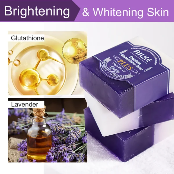 Lightening Soap Bar, With Organic Glutathione & Lavender, For Face, - Image 5