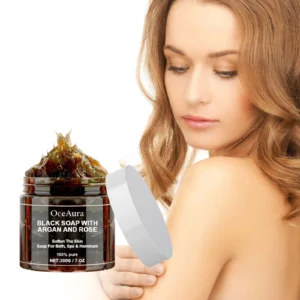 Black Soap With Argan And Rose lack Beldi Soap Ideal For Dead Skin Remover