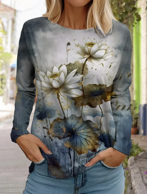 women's fashion  print t-shirt - Image 2
