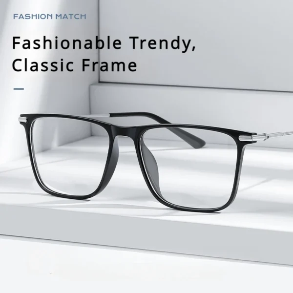 Men's Square Frames Anti-blue Light Reading Glasses - Image 3