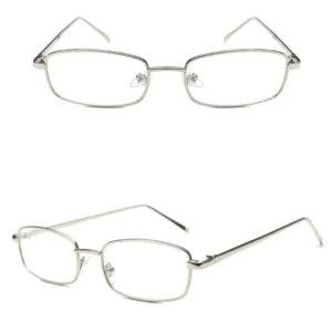 Glasses Gold Silver Black Metal Square Glasses