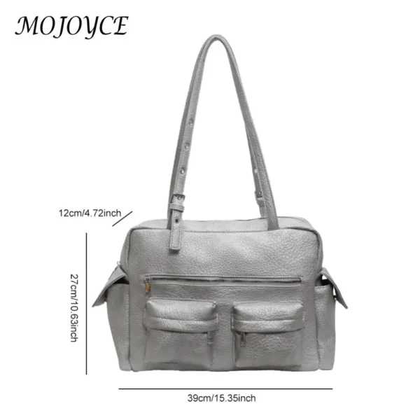 Women PU Leather Handbag Adjustable - Image 6