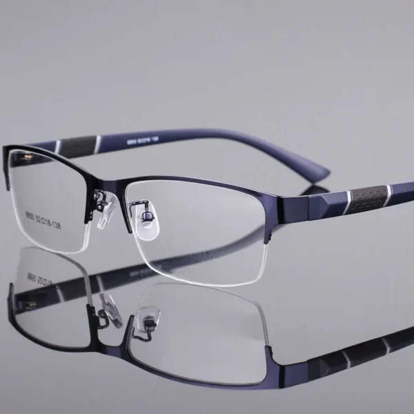 Metal Anti-blue Light Reading Glasses Men Business Eyewear