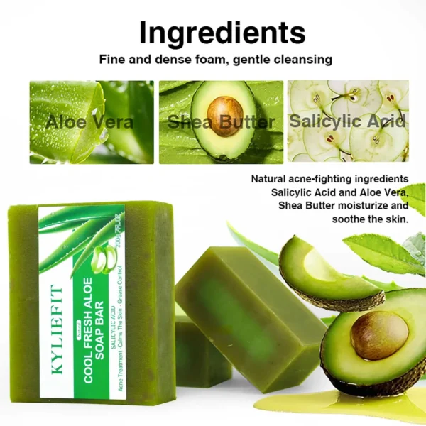 Aloe Vera Whitening Soap, Remove Acne, Pimples, Skin Radiant, - Image 5