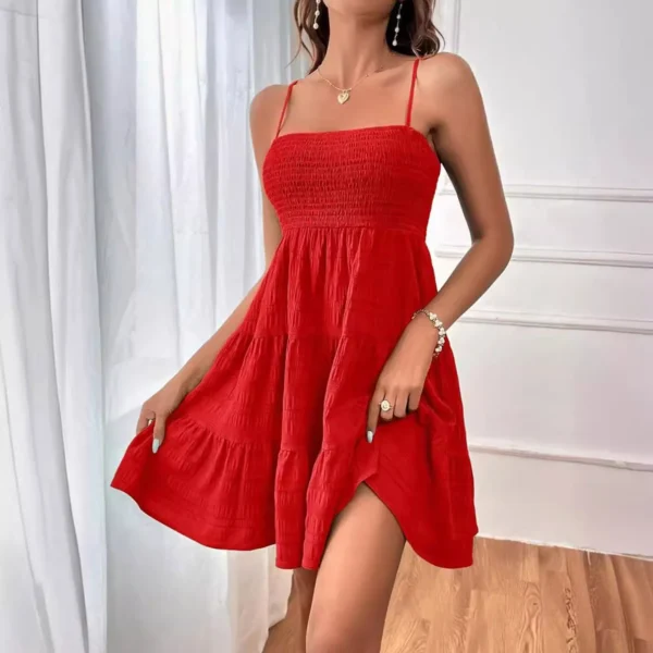 Women Short Dress Sleeveless Summer - Image 2