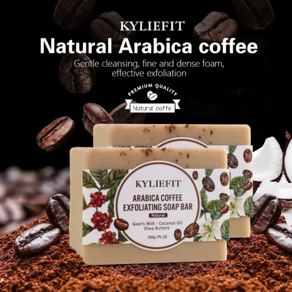 Arabica Coffee Exfoliating Soap Bar, Deep Cleaning, Moisturizing, - Image 2