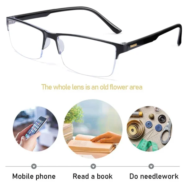 Glasses Men Women High Quality Half-frame - Image 4